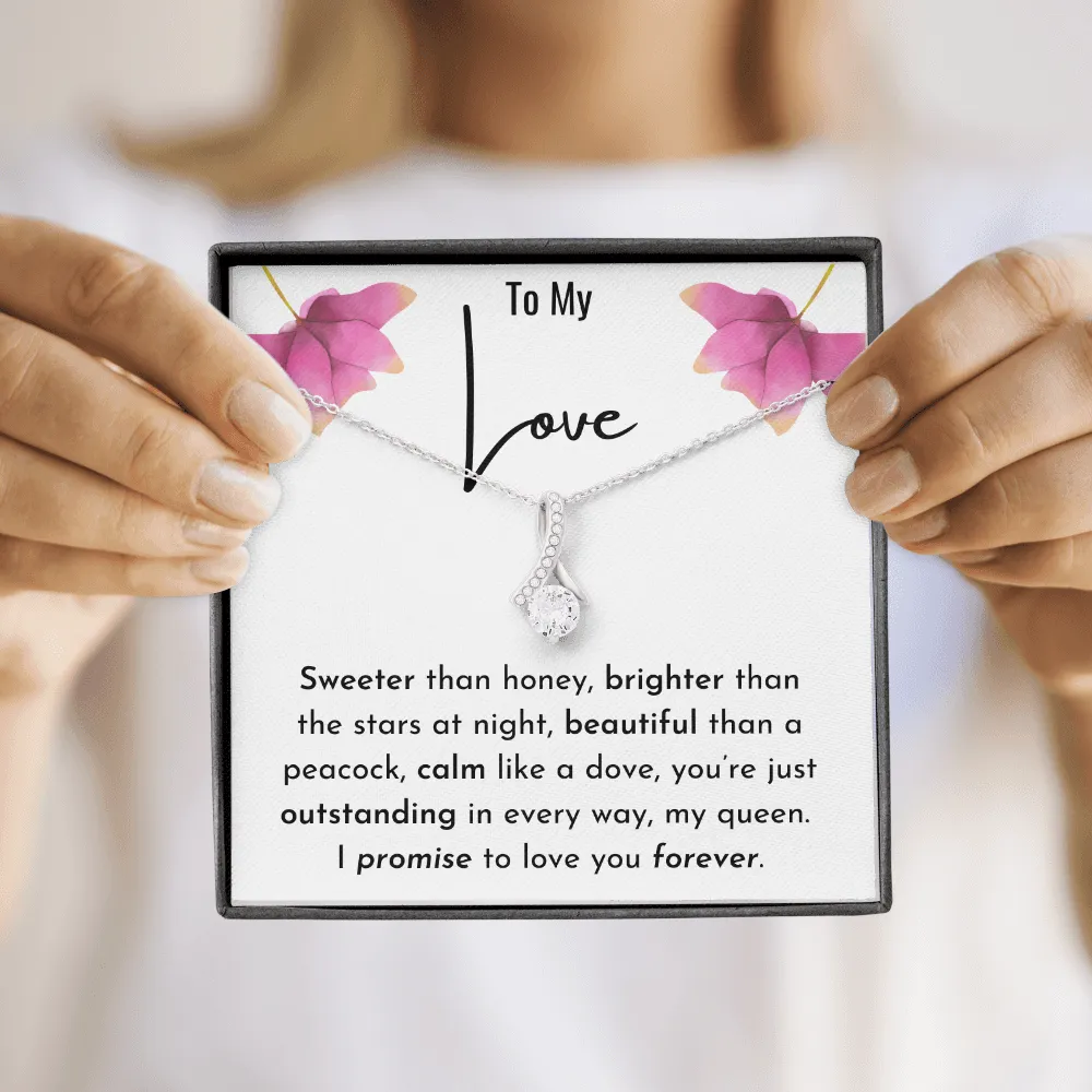 To My Love Petite Ribbon Necklace