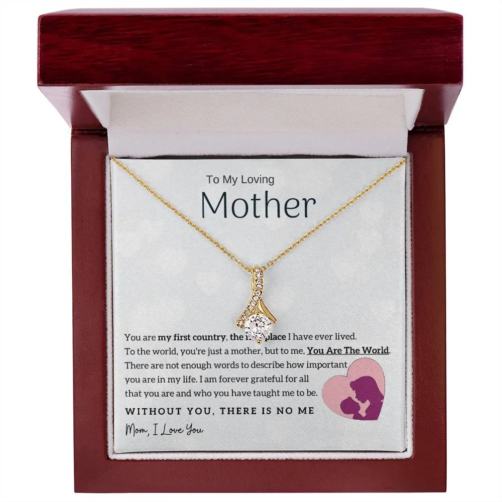 To My Loving Mother - You Are The World To Me! (Limited Time Offer) - Alluring Beauty Necklace