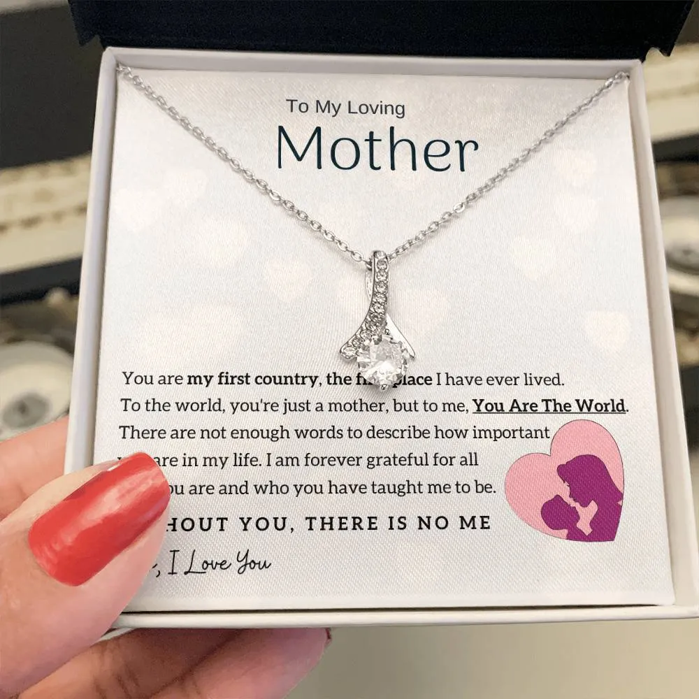 To My Loving Mother - You Are The World To Me! (Limited Time Offer) - Alluring Beauty Necklace