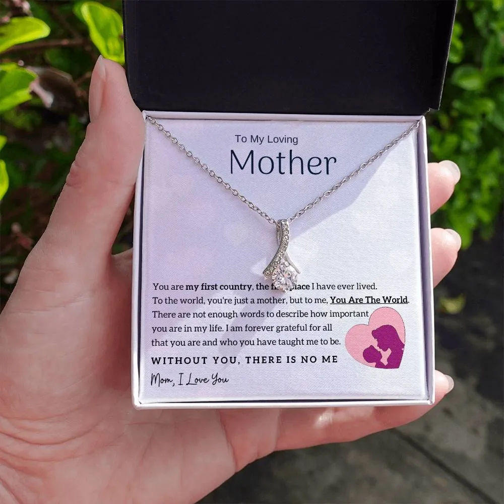 To My Loving Mother - You Are The World To Me! (Limited Time Offer) - Alluring Beauty Necklace
