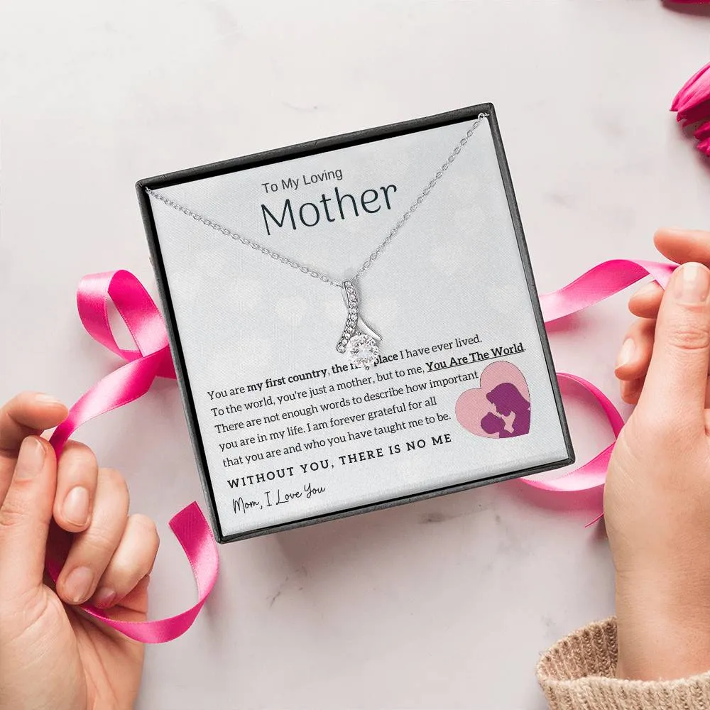To My Loving Mother - You Are The World To Me! (Limited Time Offer) - Alluring Beauty Necklace