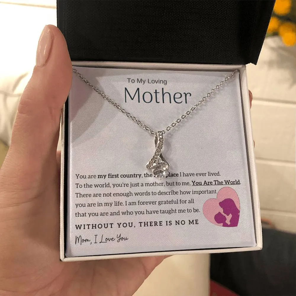To My Loving Mother - You Are The World To Me! (Limited Time Offer) - Alluring Beauty Necklace