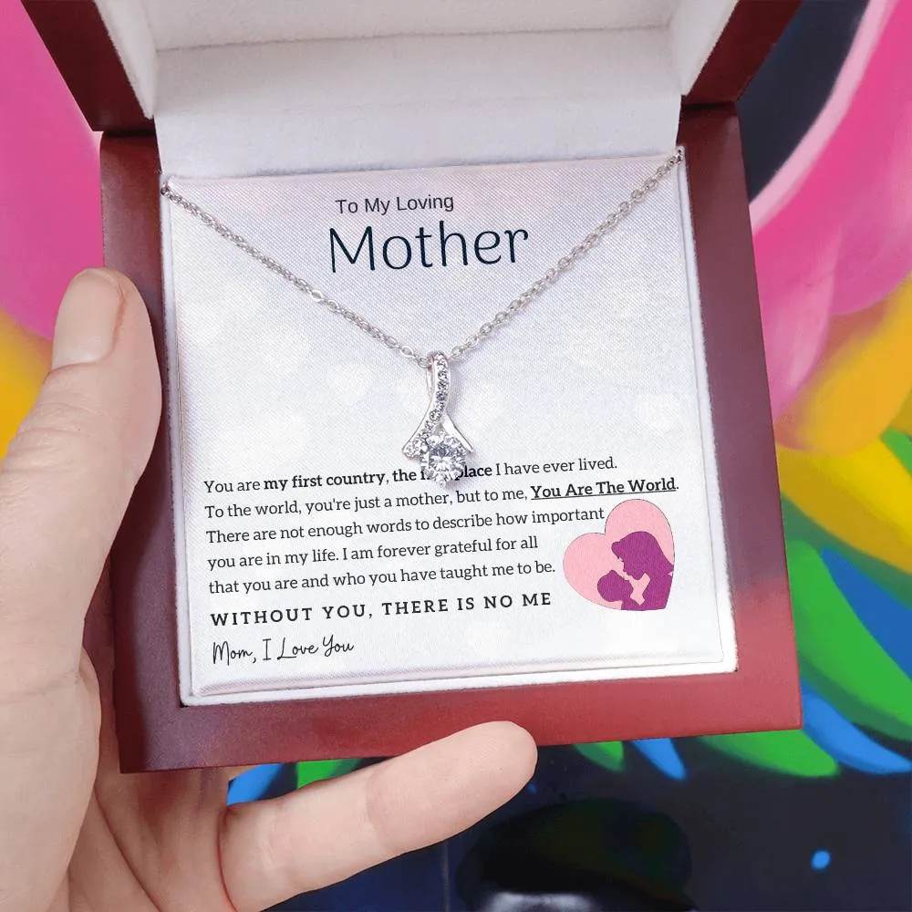 To My Loving Mother - You Are The World To Me! (Limited Time Offer) - Alluring Beauty Necklace