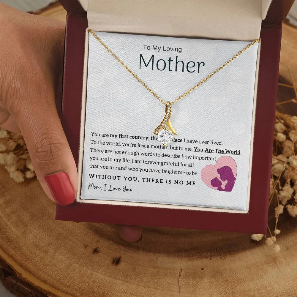 To My Loving Mother - You Are The World To Me! (Limited Time Offer) - Alluring Beauty Necklace
