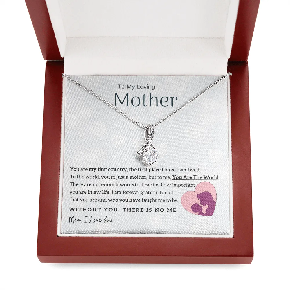 To My Loving Mother - You Are The World To Me! (Limited Time Offer) - Alluring Beauty Necklace