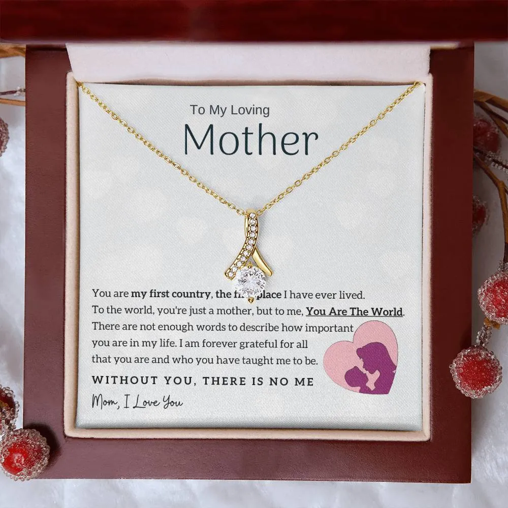 To My Loving Mother - You Are The World To Me! (Limited Time Offer) - Alluring Beauty Necklace