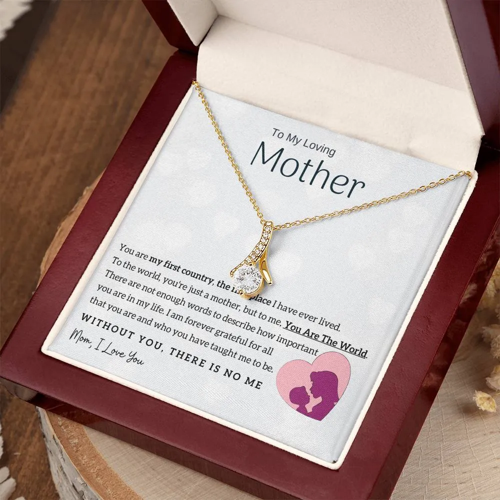 To My Loving Mother - You Are The World To Me! (Limited Time Offer) - Alluring Beauty Necklace