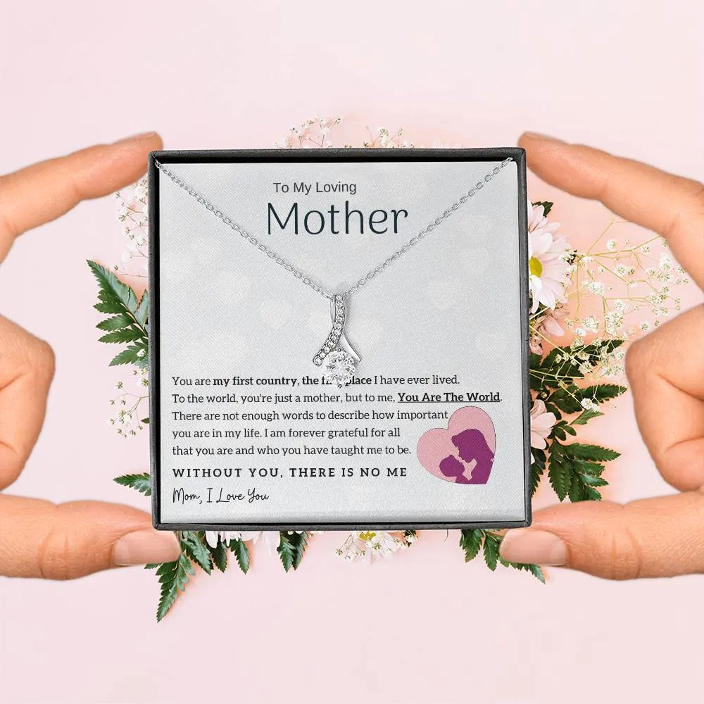 To My Loving Mother - You Are The World To Me! (Limited Time Offer) - Alluring Beauty Necklace