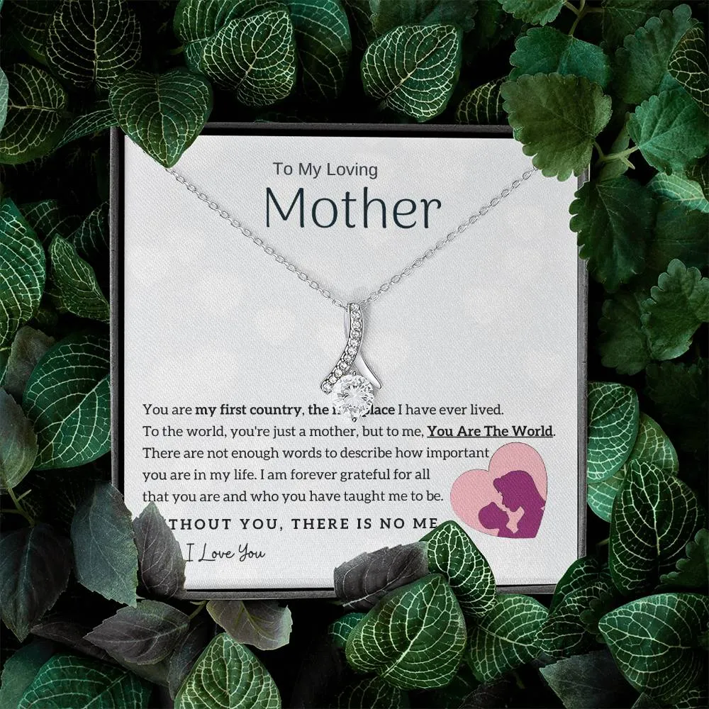 To My Loving Mother - You Are The World To Me! (Limited Time Offer) - Alluring Beauty Necklace