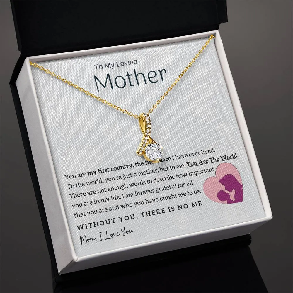 To My Loving Mother - You Are The World To Me! (Limited Time Offer) - Alluring Beauty Necklace