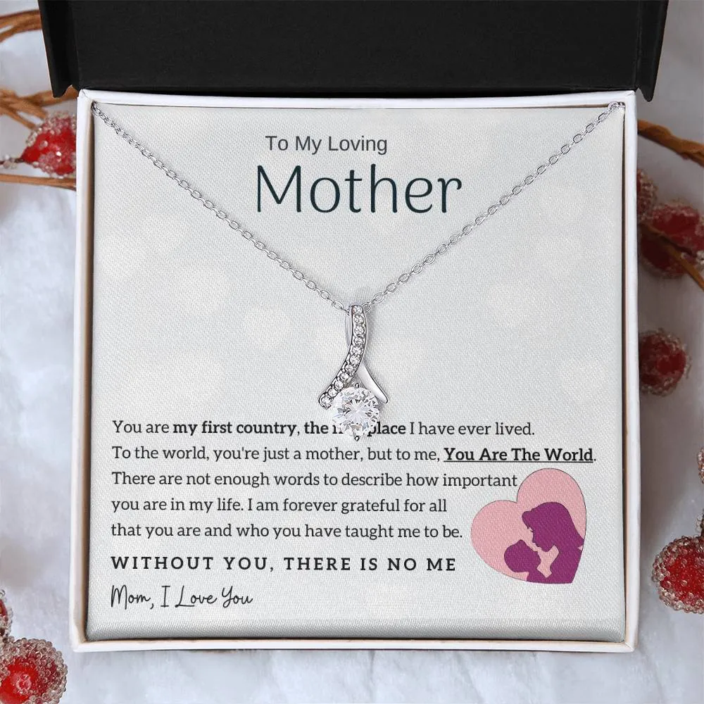 To My Loving Mother - You Are The World To Me! (Limited Time Offer) - Alluring Beauty Necklace