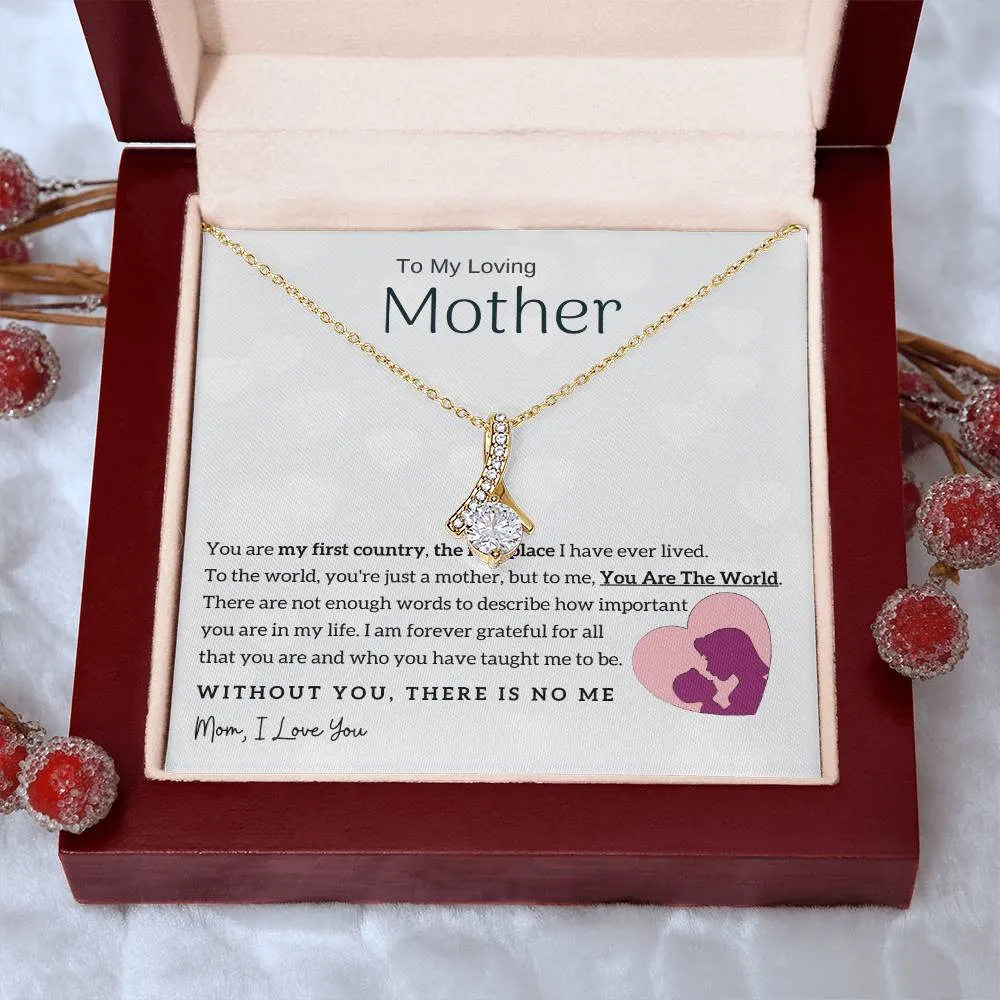 To My Loving Mother - You Are The World To Me! (Limited Time Offer) - Alluring Beauty Necklace