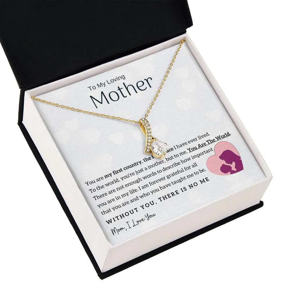 To My Loving Mother - You Are The World To Me! (Limited Time Offer) - Alluring Beauty Necklace