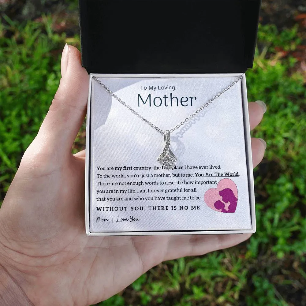 To My Loving Mother - You Are The World To Me! (Limited Time Offer) - Alluring Beauty Necklace