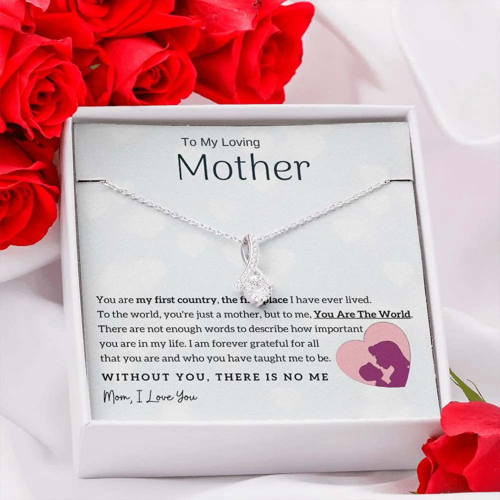 To My Loving Mother - You Are The World To Me! (Limited Time Offer) - Alluring Beauty Necklace