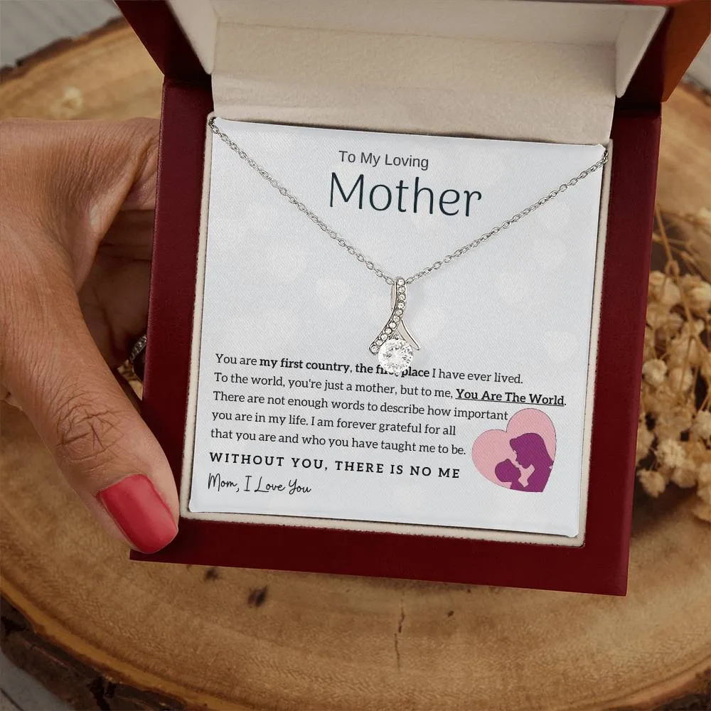 To My Loving Mother - You Are The World To Me! (Limited Time Offer) - Alluring Beauty Necklace