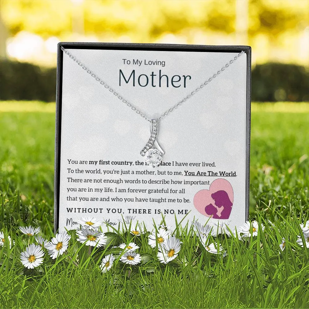 To My Loving Mother - You Are The World To Me! (Limited Time Offer) - Alluring Beauty Necklace