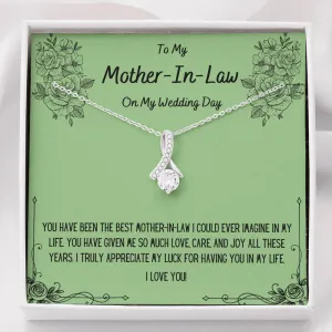 To My Mother-In-Law On My Wedding Day Necklace