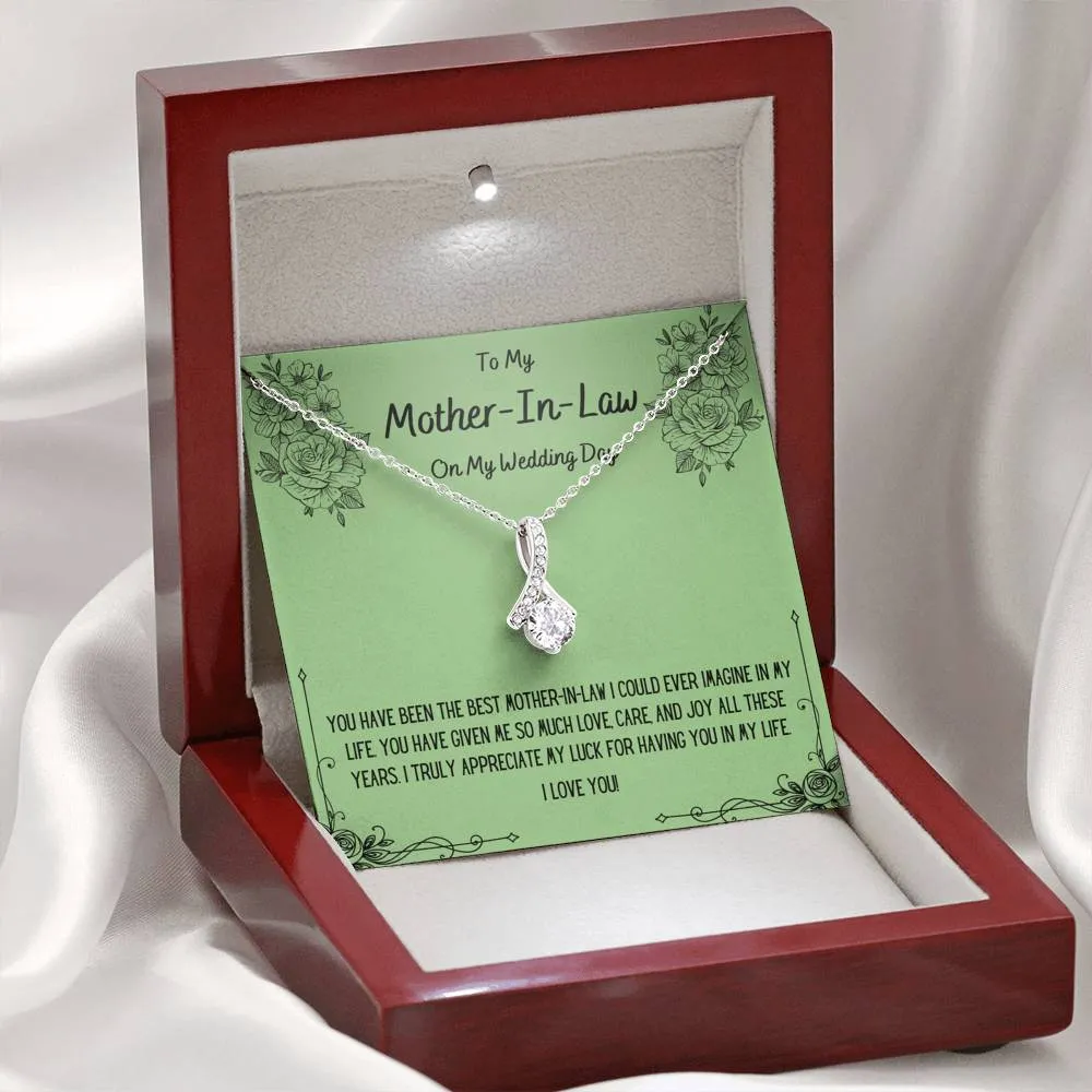To My Mother-In-Law On My Wedding Day Necklace