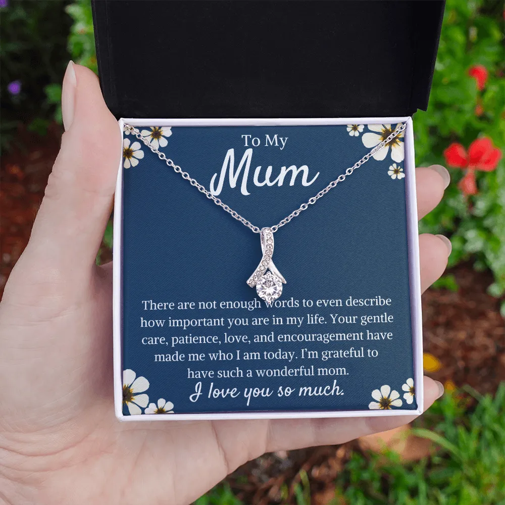 To My Mum Ribbon Necklace
