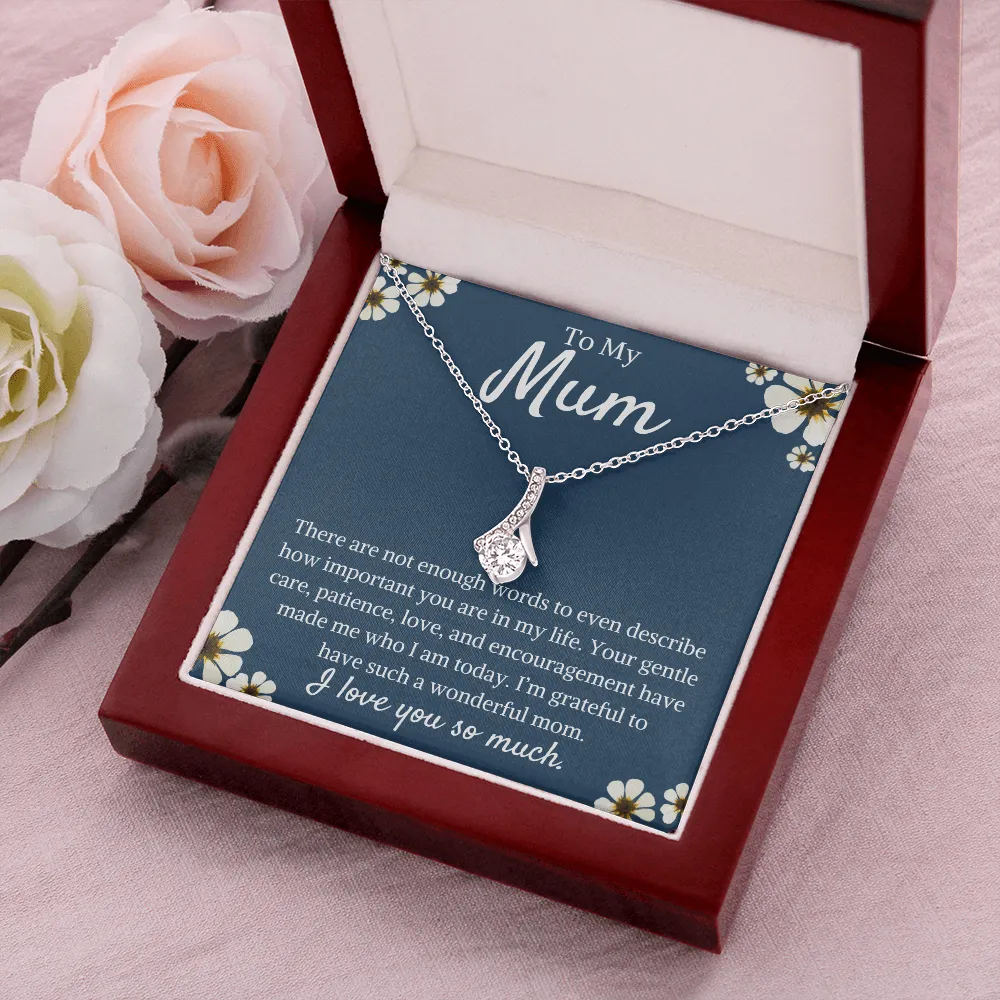 To My Mum Ribbon Necklace