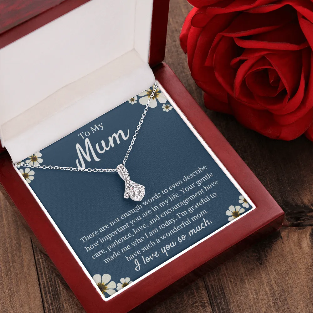 To My Mum Ribbon Necklace