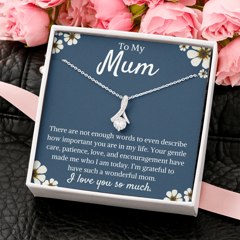 To My Mum Ribbon Necklace