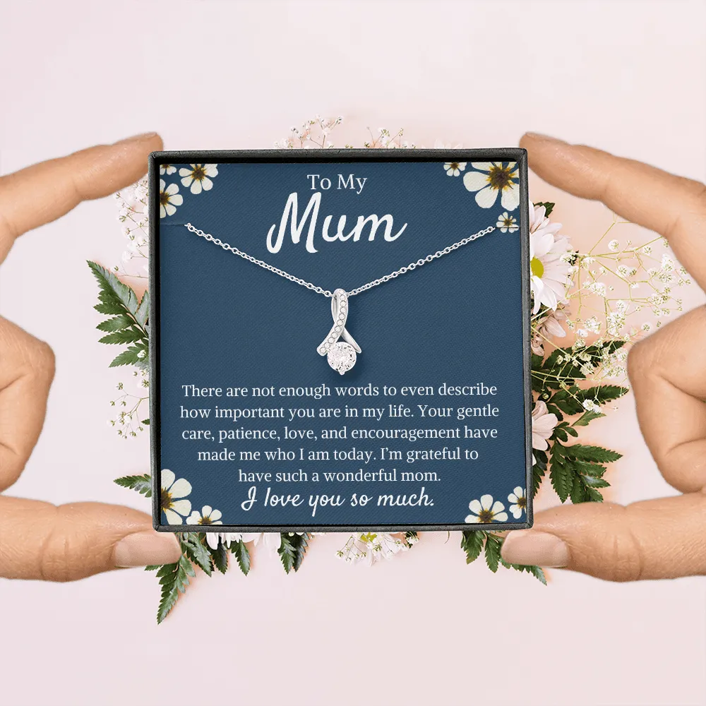 To My Mum Ribbon Necklace
