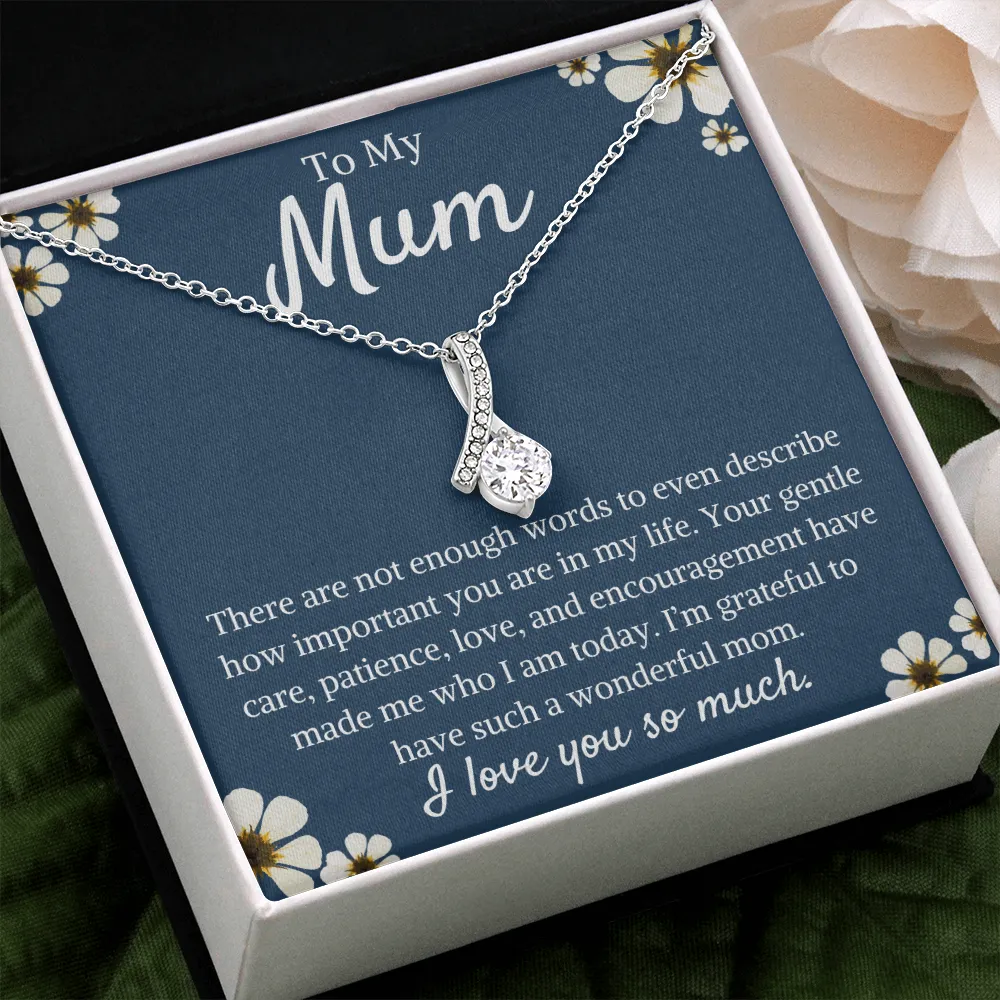 To My Mum Ribbon Necklace