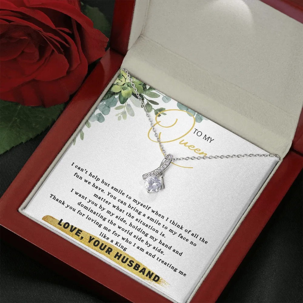 To my queen massage card necklace with luxury box
