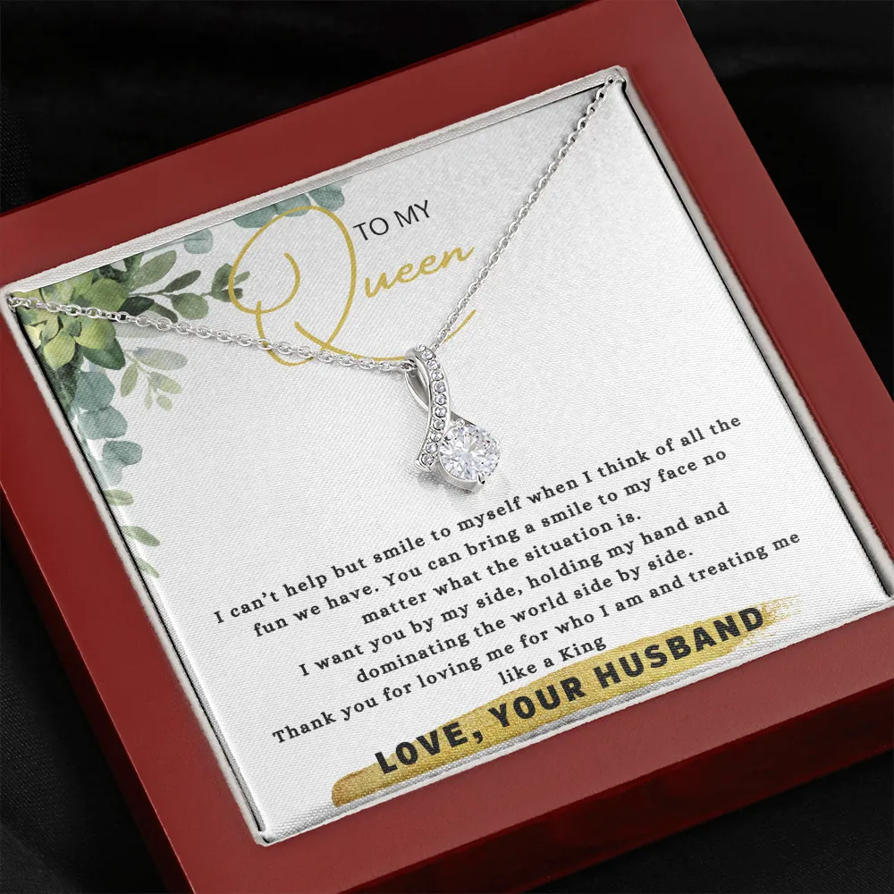 To my queen massage card necklace with luxury box
