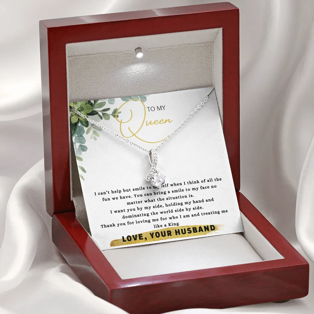 To my queen massage card necklace with luxury box