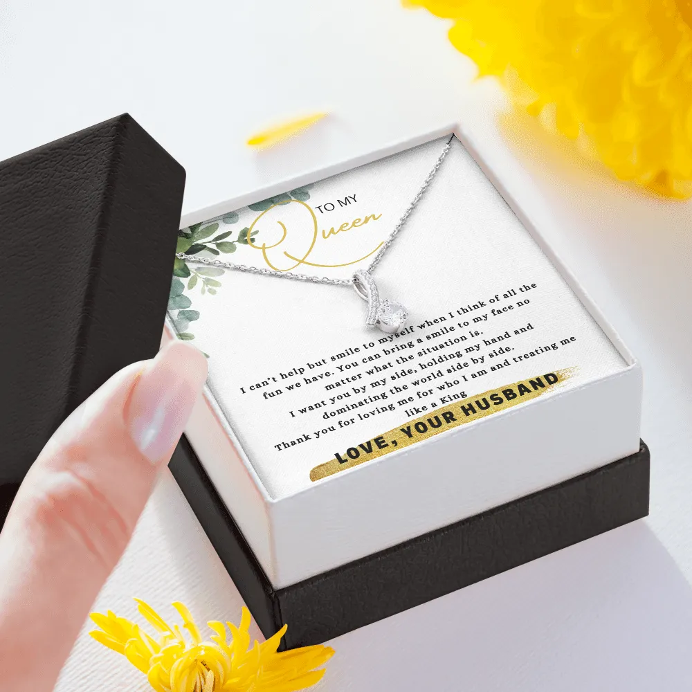 To my queen massage card necklace with luxury box