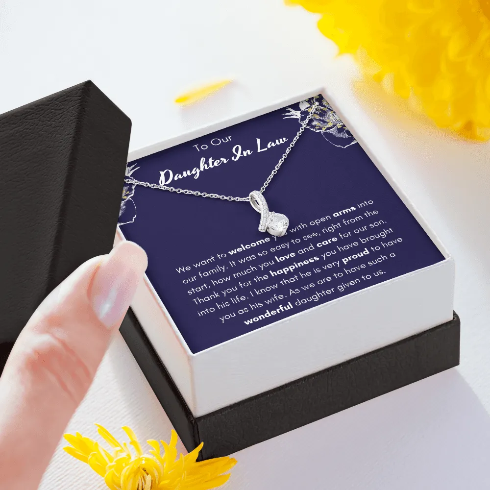 To Our Daughter-In-Law Petite Ribbon Necklace
