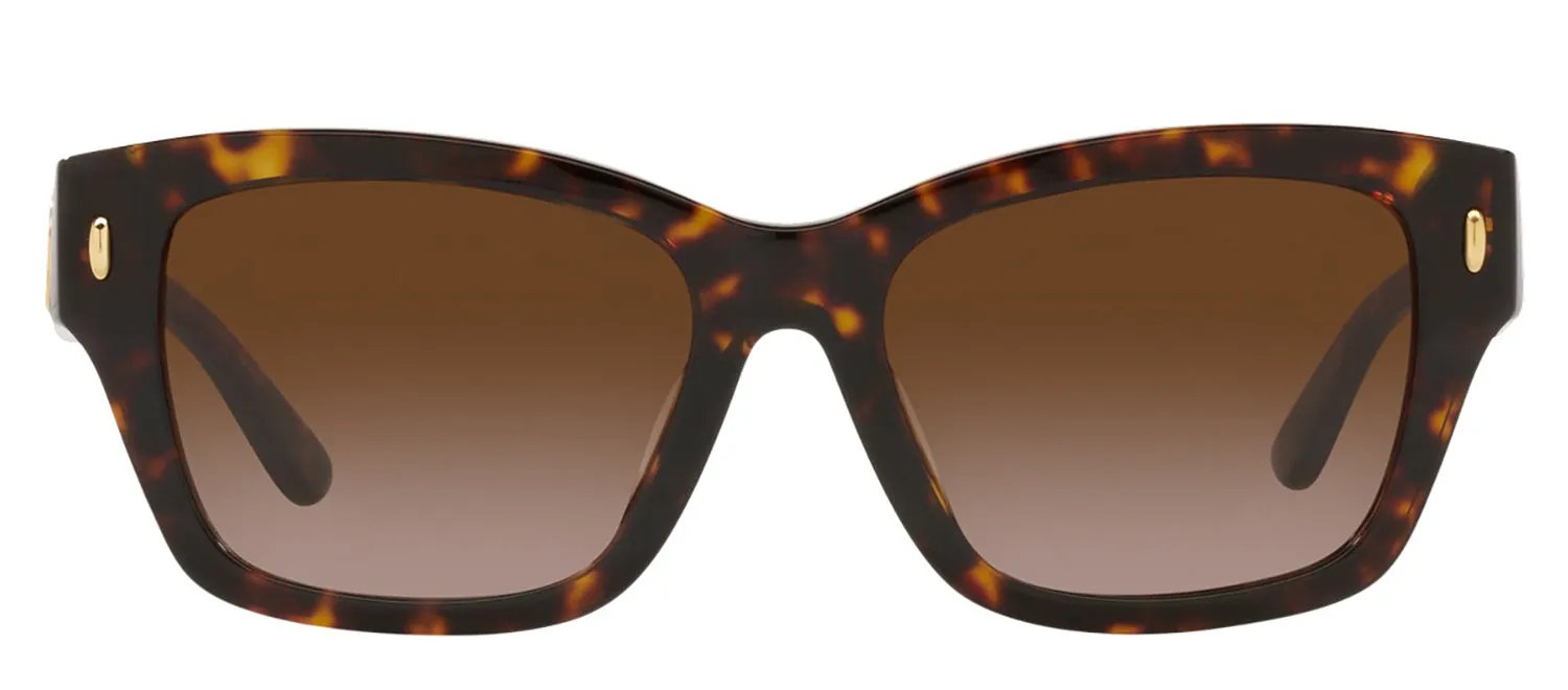 Tory Burch CLASSIC TY 7167U 172813 Rectangle Plastic Tortoise Sunglasses with Brown Gradient Lens