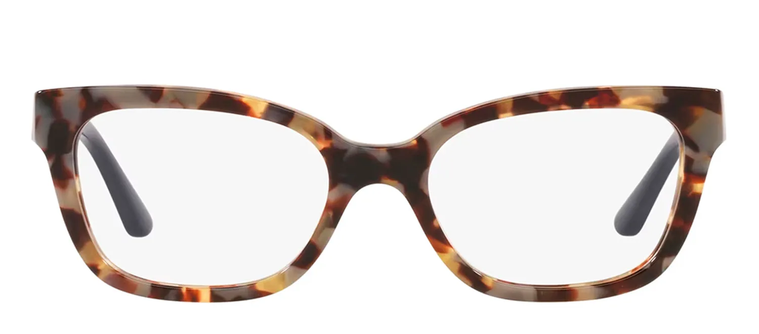 Tory Burch TY 2084 1827 Square Plastic Tortoise Eyeglasses with Logo Stamped Demo Lenses Lens