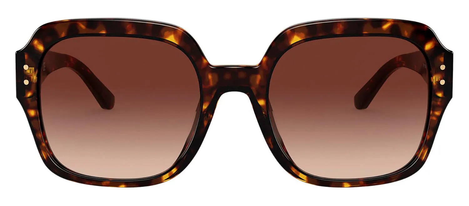 Tory Burch TY 7143U 172813 Square Plastic Dark Tortoise Sunglasses with Brown Gradient Lens
