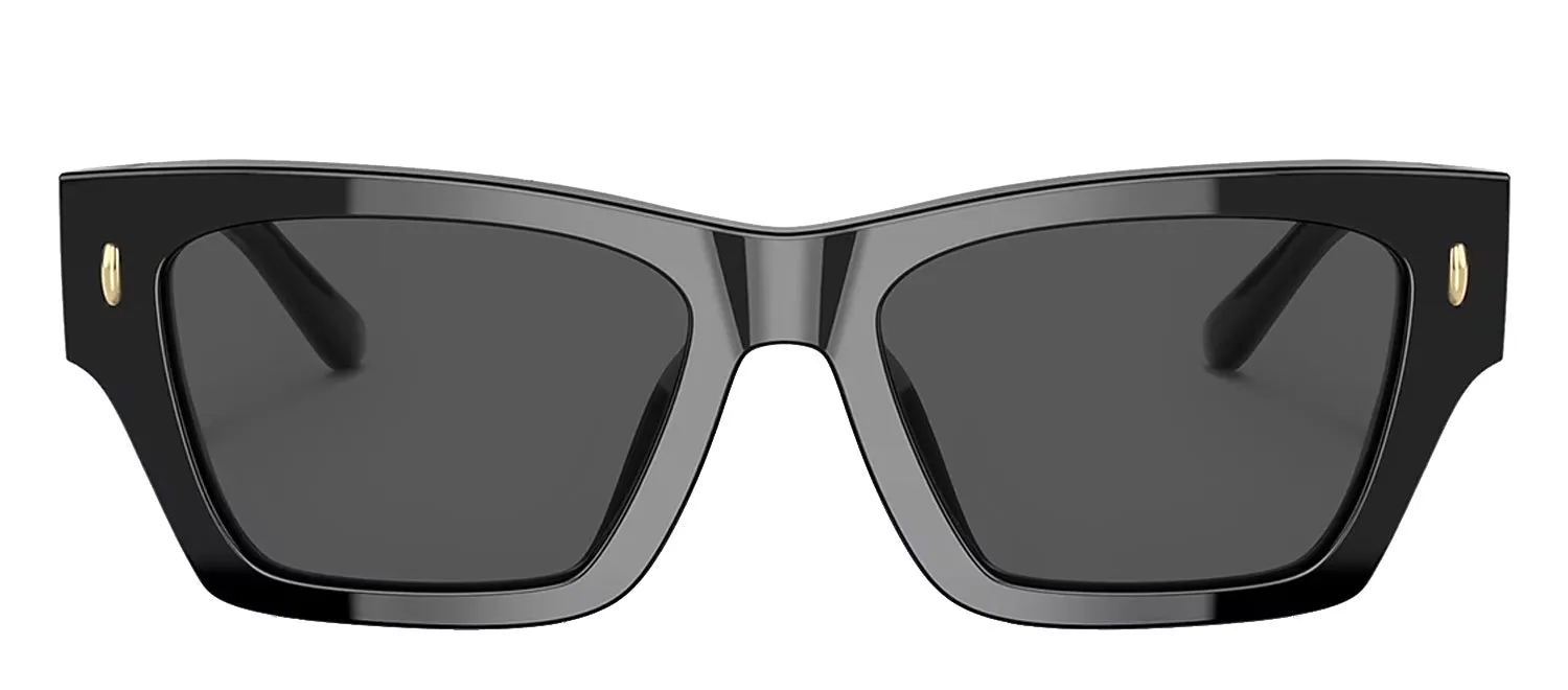 Tory Burch TY 7169U 170987 Rectangle Plastic Black Sunglasses with Grey Lens