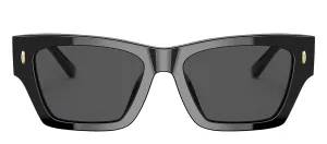 Tory Burch TY 7169U 170987 Rectangle Plastic Black Sunglasses with Grey Lens
