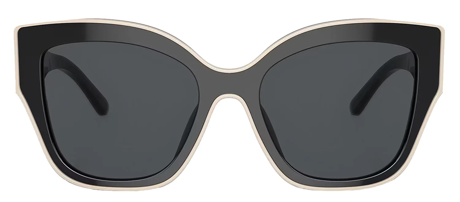 Tory Burch TY 7184U 192987 Butterfly Plastic Black Sunglasses with Grey Lens
