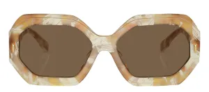 Tory Burch TY 7192U 194973 Geometric Plastic Tortoise Sunglasses with Brown Lens
