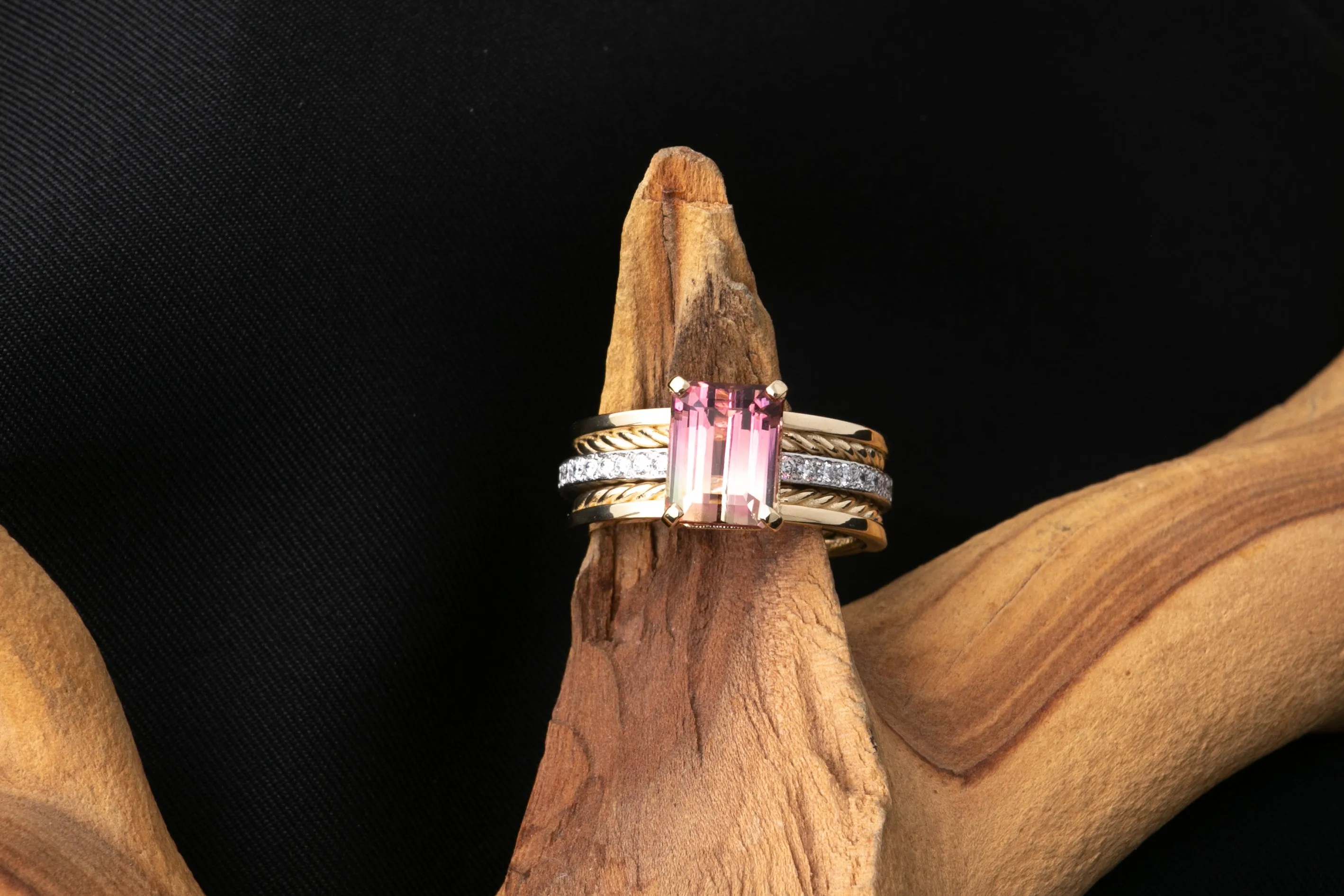 Tourmaline & Diamond Ring