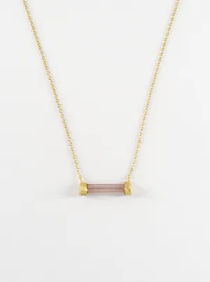 Tourmaline Horizontal Bar With Diamond Necklace