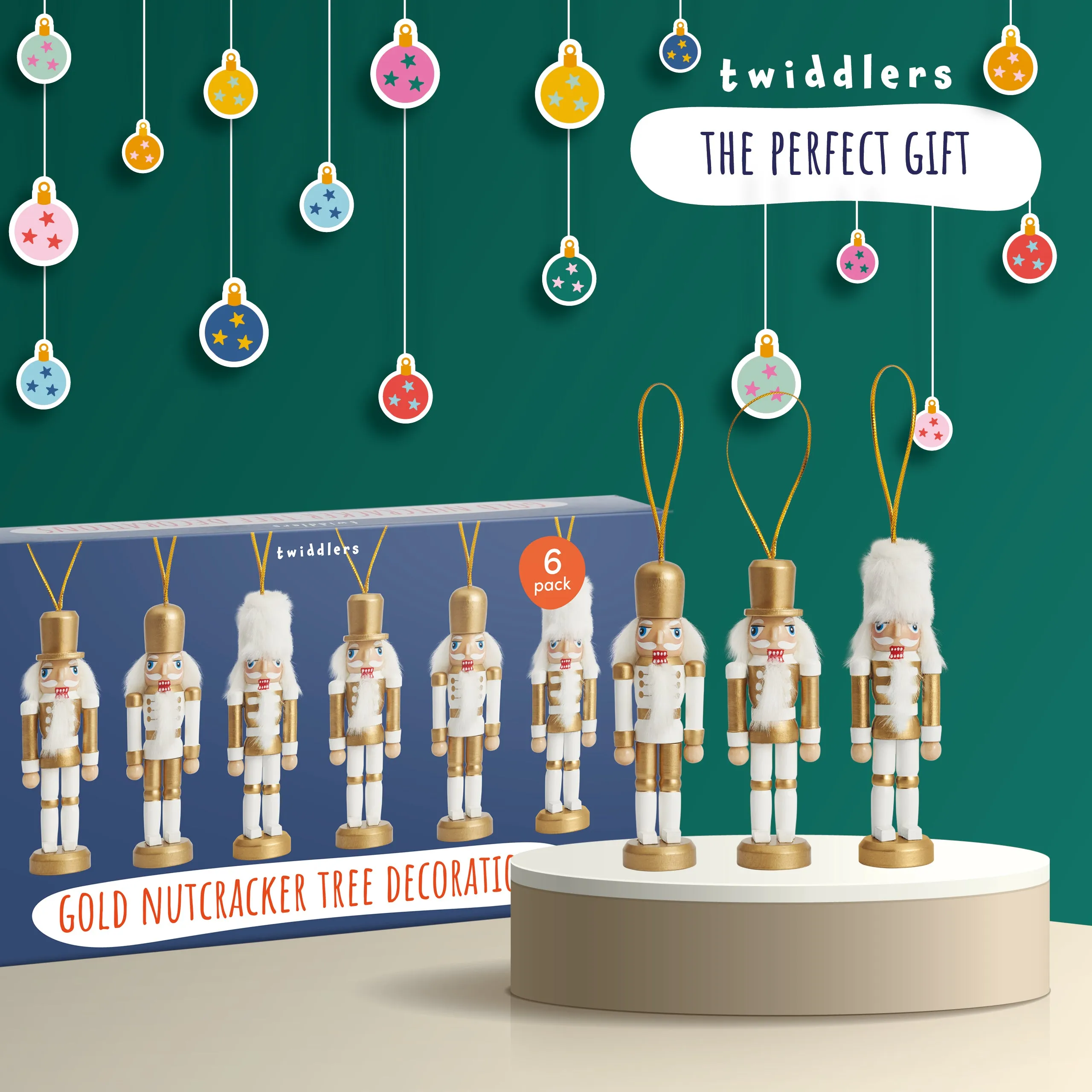 Traditional Wooden Nutcracker Soldier Christmas Tree Decorations
