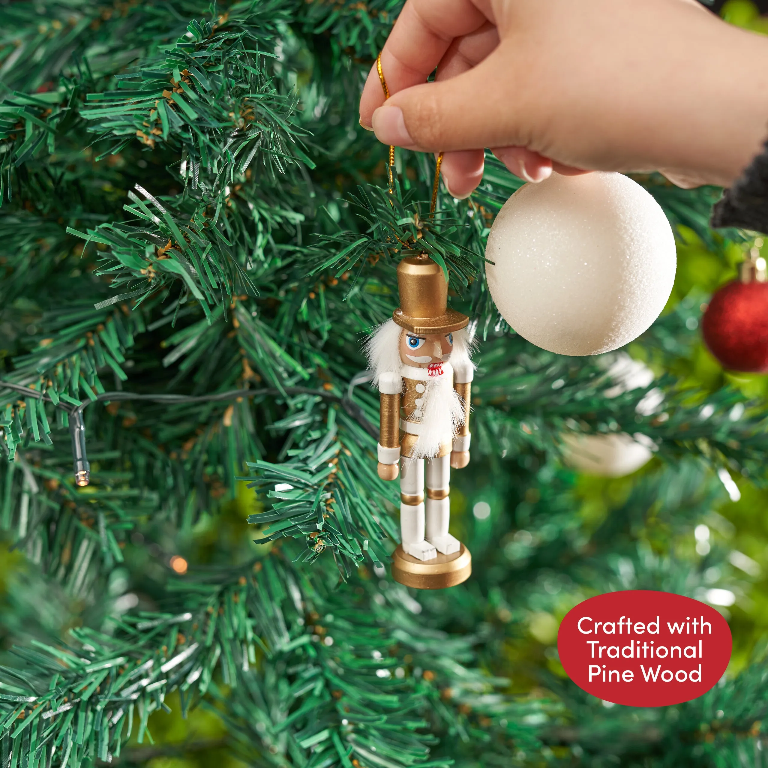Traditional Wooden Nutcracker Soldier Christmas Tree Decorations
