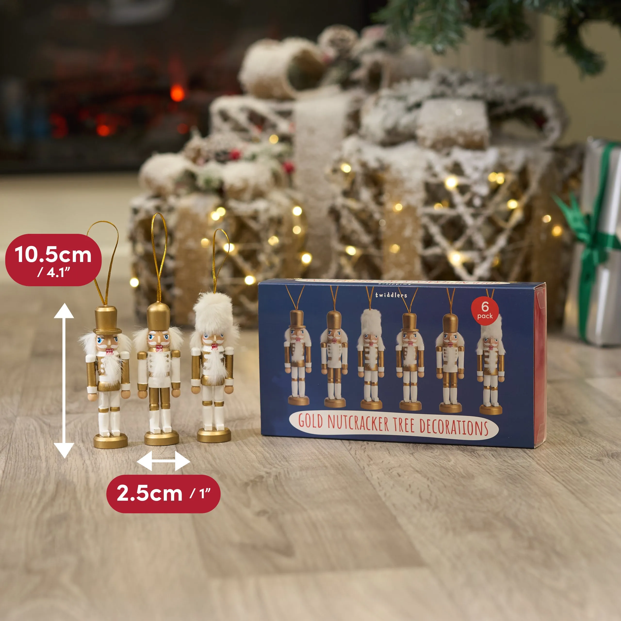 Traditional Wooden Nutcracker Soldier Christmas Tree Decorations