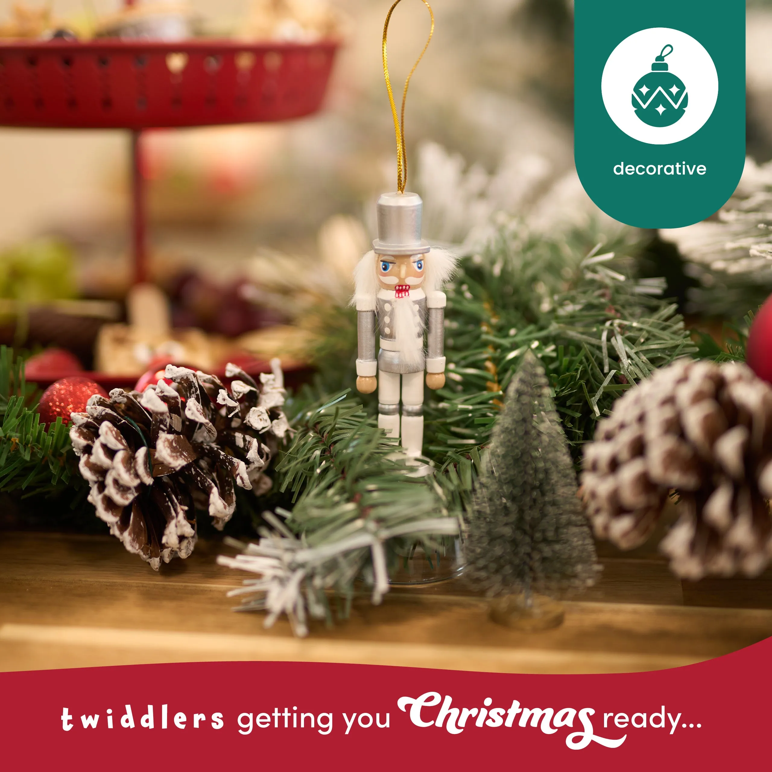 Traditional Wooden Nutcracker Soldier Christmas Tree Decorations