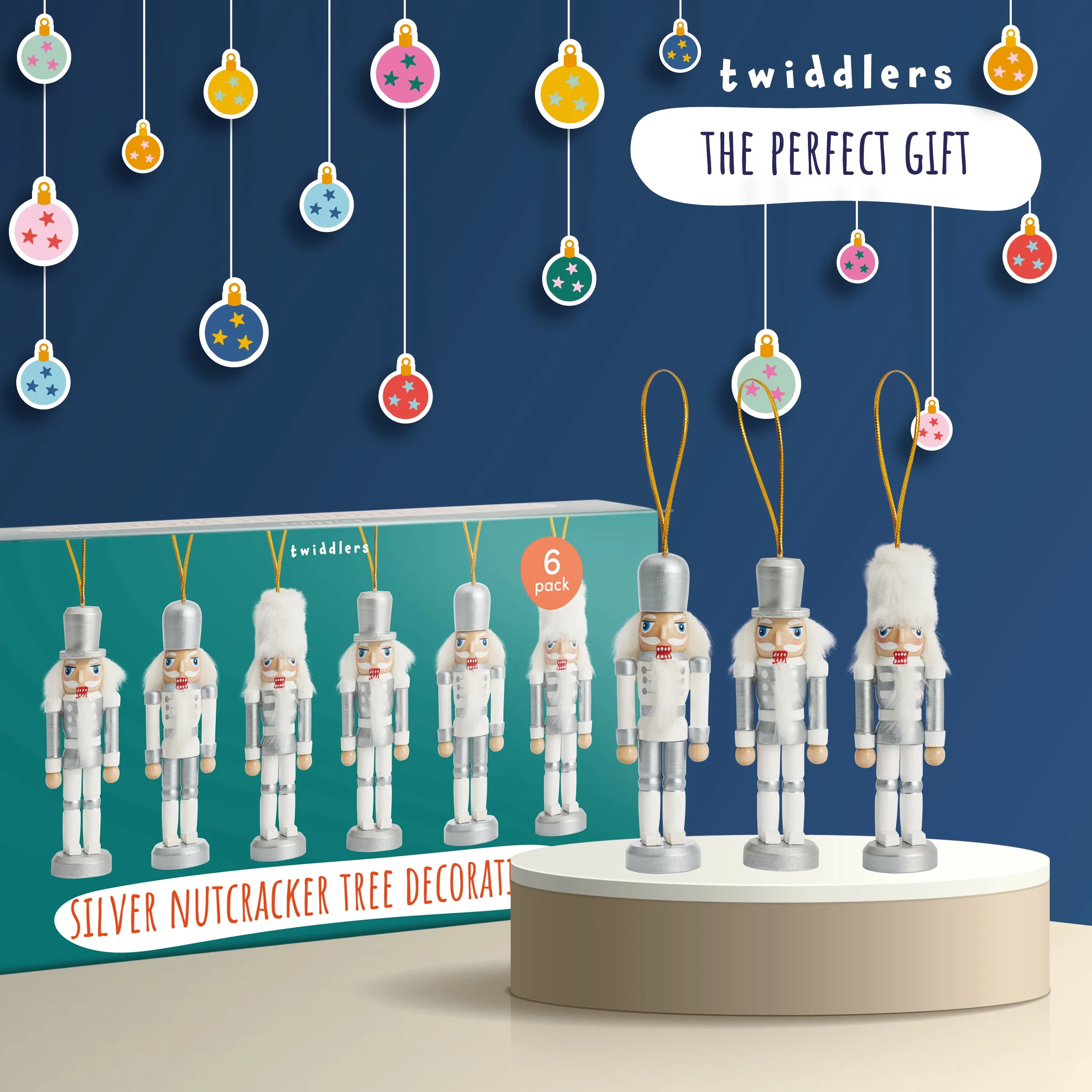 Traditional Wooden Nutcracker Soldier Christmas Tree Decorations