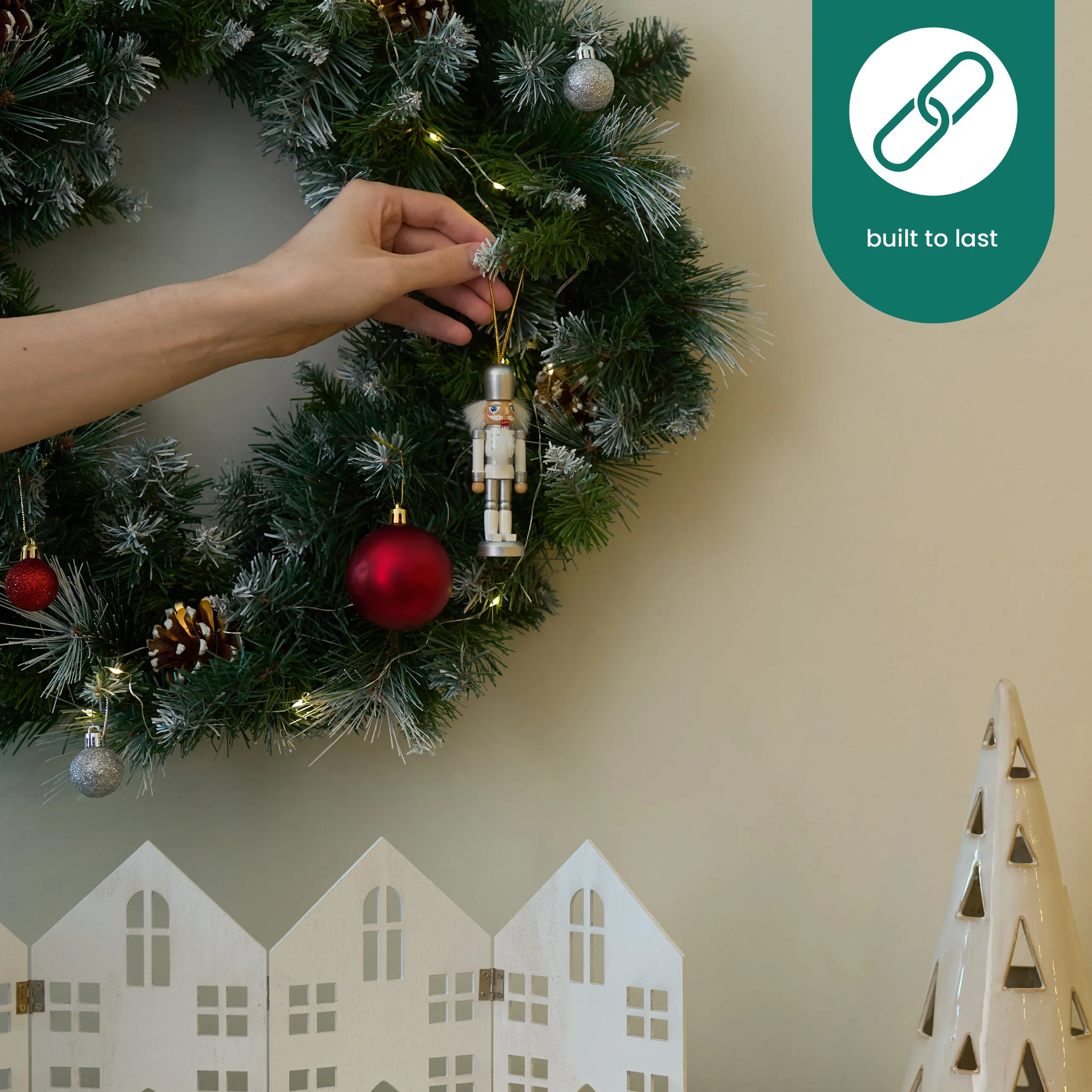 Traditional Wooden Nutcracker Soldier Christmas Tree Decorations