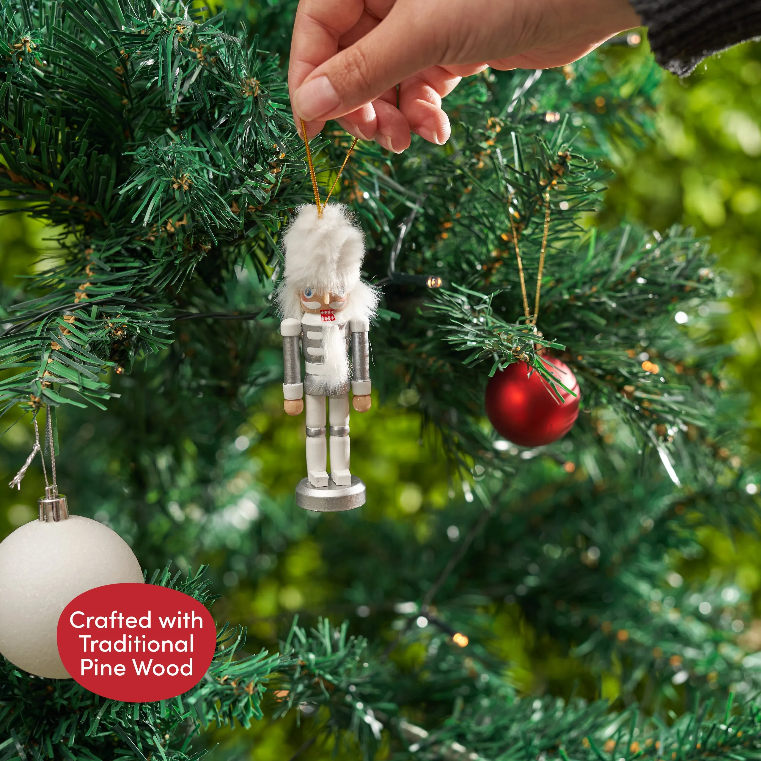 Traditional Wooden Nutcracker Soldier Christmas Tree Decorations